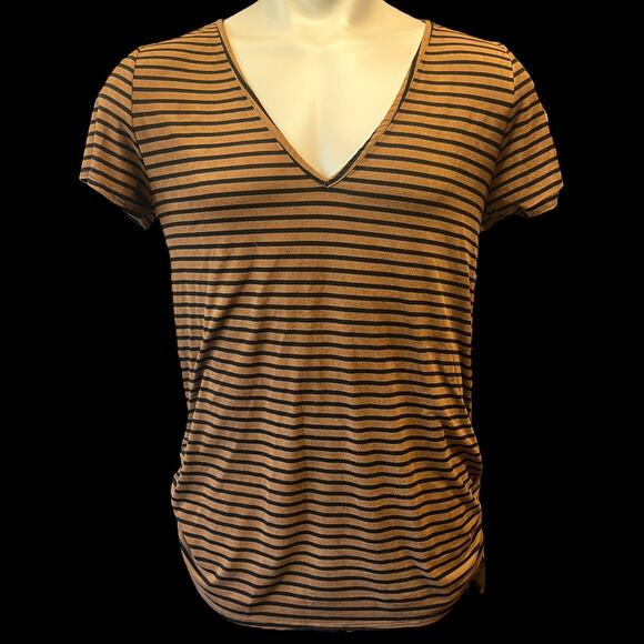 Elizabeth Blouse Stripes Womens 1X Classy Soft Stretch Classic Work Casual Shirt - Picture 1 of 6